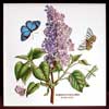 GARDEN LILAC SALAD PLATE FLOWER ON A WALL TILE