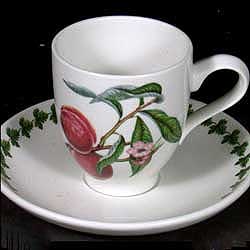 Portmeirion Pomona Traditional Coffee Cup Set GRIMWOODS PEACH-SOLD!