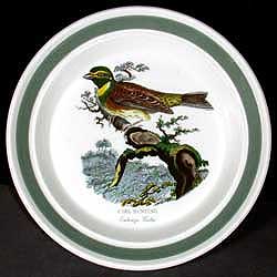 Portmeirion Birds Of Britain Plate Bread CIRL BUNTING New 2nds
