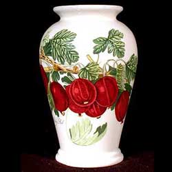 Portmeirion Pomona Vase Canton 5.5 Inch WILMOTS EARLY RED