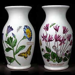 Portmeirion Botanic Garden Vase Tuscany 7 Inch BINDWEED CYCLAMEN