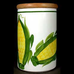 Portmeirion Kitchen Garden CANISTER 8 Inch Large CORN