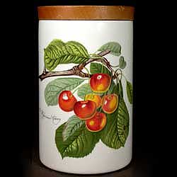 Portmeirion Pomona Canister BIGGERRAUX CHERRY Large 8 Inch-SOLD!