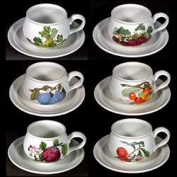Portmeirion Pomona Cup And Saucer Set Of Six BOTH GOOSEBERRIES