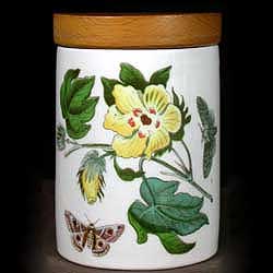 Portmeirion Botanic Garden Spice Jar COTTON FLOWER Green Number