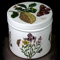 Portmeirion Botanic Garden Ceramic Lid Jar CITRON - IRIS