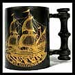 Portmeirion Vintage MAYFLOWER SHIP Imperial Mug - Black And Gold