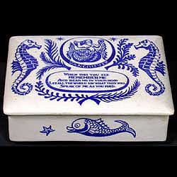 Portmeirion AE Grays Pottery Trinket Box MERMAID Vancouver Piece-Sold!