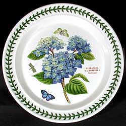 Portmeirion Botanic Garden Dinner Plate BLUE HYDRANGEA 40th An