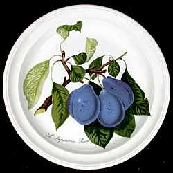 Portmeirion Pomona Salad Plate L'IMPERATRICE PLUM Black