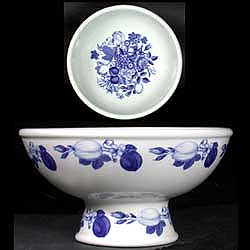 Portmeirion Harvest Blue Pedestal SORBET BOWL - Rare!