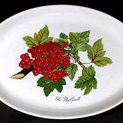 Portmeirion Pomona Oval Platter 13 Inch RED CURRANT No Border