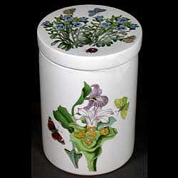 SOLD Botanic Garden Ceramic Lid Jar DOUBLE CANTERBURY