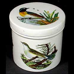 Portmeirion Birds Of Britain Ceramic Lidded Canister WILLOW WARB