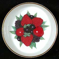 HARRODS KNIGHTSBRIDGE Small 4 Inch Pin Dish With Fruit Motif